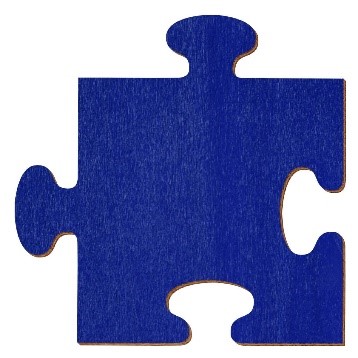 Blaues Puzzleteil